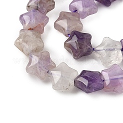 Натуральные аметистовые звездные бусины нити G-Z080-A04