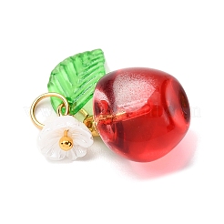 8 шт. прозрачные стеклянные подвески с краской для выпечки&nbsp;PALLOY-JF04490