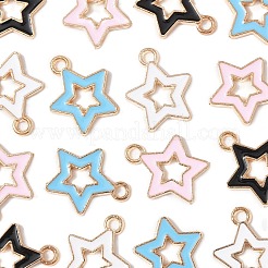 20шт 4 цвета сплава эмалевые подвески&nbsp;ENAM-FP0002-65