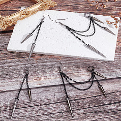 2 пара висячих серег из сплава для женщин&nbsp;EJEW-LP0001-25