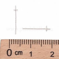 925スターリングシルバー製スタッドピアスパーツ  銀  トレイ：3mm  13mm  ピン：0.7mm&nbsp;STER-K167-027A-S