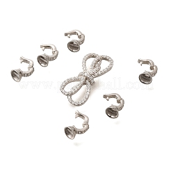 925 серебряная застежка с микропаве из прозрачного кубического циркония STER-B006-09P