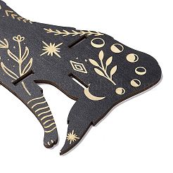 Черная подвесная деревянная хрустальная полка ODIS-G015-01C