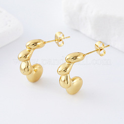 Pendientes de acero inoxidable 304 en forma de C para mujer&nbsp;ZI4209