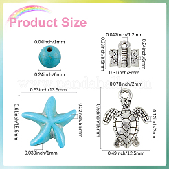 DIY-Kits zur Herstellung doppellagiger Armbänder mit Ozeanmotiven&nbsp;DIY-SC0029-52
