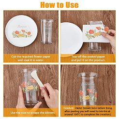 Прозрачная пленка с цветочной тематикой AJEW-WH0083-41