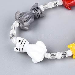 Бусы лэмпворк ручной работы LAMP-N028-16