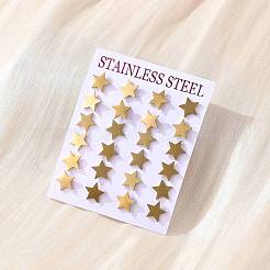 Серьги-гвоздики из нержавеющей стали 304 с ионным покрытием (IP) EJEW-Z040-58G