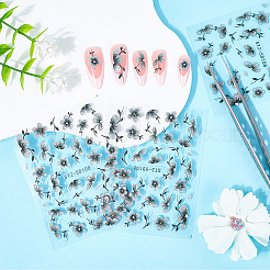 3 шт. самоклеящиеся наклейки для дизайна ногтей из АБС-пластика с цветочным рисунком&nbsp;MRMJ-SP0001-23