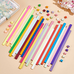 1 набор двухцветной флуоресцентной бумаги для оригами «Звезда удачи» DIY-CP0010-79C