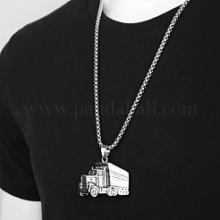Ожерелья с подвеской в виде грузовика из хирургической нержавеющей стали 316L&nbsp;FS-WGF92AC-01