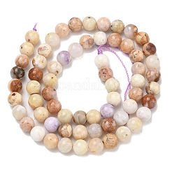 Натуральные фиолетовые опаловые бусины&nbsp;G-L642-B21-6mm