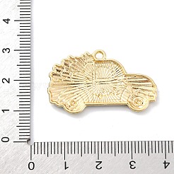 聖パトリックの日合金エナメルペンダント  カドミウムフリー＆ニッケルフリー＆鉛フリー  ラックめっき  ゴールドカラー  トラック  20.5x33x2mm  穴：2mm&nbsp;FIND-M060-24E-G