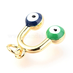 Pendentifs d'émail en laiton &nbsp;KK-Y001-01D-G