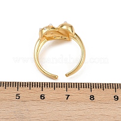 Регулируемые манжетные кольца с микропаве из кубического циркония из латуни RJEW-C139-05G