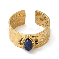 6 шт. набор из 6 колец-манжет из нержавеющей стали 304 в форме капли RJEW-P092-01G-M