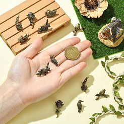 12 Stück 6 Stile Zinklegierung Anstecknadelrücken für Kleidung&nbsp;JEWB-CJ0003-25