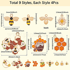 36шт 9 стиля подвески из сплава с эмалью&nbsp;ENAM-SC0006-23