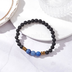 Браслеты из круглых бусин из натуральных и синтетических драгоценных камней для мужчин и женщин BJEW-JB12263-02