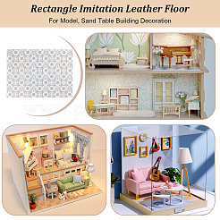 Прямоугольный пол из искусственной кожи для аксессуаров кукольного домика DIY-WH0430-755A
