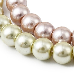 Выпечка окрашены перламутровый стекла жемчужные нити круглый шарик HY-XCP0001-29