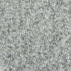 MIYUKIラウンドロカイユビーズ  日本製シードビーズ  15/0  （rr2412)透明トープ  15/0  1.5mm  穴：0.7mm  約250000個/ポンド&nbsp;SEED-G009-RR2412