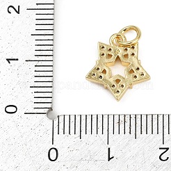 Pendentifs avec zircon cubiques à micro-pavés en laiton&nbsp;KK-L231-13G-01