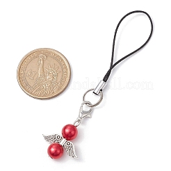 12 pendentif ange en alliage acrylique imitation perle&nbsp;HJEW-JM02557