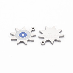 304ステンレススチールビーズ  カドミウムフリー＆ニッケルフリー＆鉛フリー  溝付き  コラム  ステンレス鋼色  12x12x1mm  穴：1mm&nbsp;STAS-N097-081P-NR