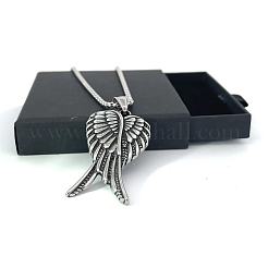 Ожерелья с подвеской в виде крыльев из нержавеющей стали для мужчин и женщин JJ8841