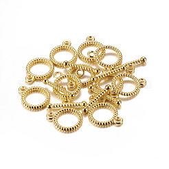 Сплавочные застежка тоггл тибетского стиля&nbsp;LS-X-K093H011