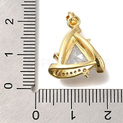 Pendentifs avec zircon cubiques à micro-pavés en laiton&nbsp;KK-B122-01C-G