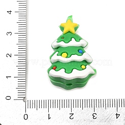 シリコンビーズ  焦点ビーズ  クリスマステーマ  カラフル  クリスマスツリー  32x21x17mm  穴：2.5mm&nbsp;SIL-I017-01J