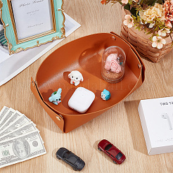 Складная корзина для хранения из искусственной кожи&nbsp;AJEW-WH20010-62B