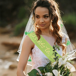 1 ceinture de mariée en polyester&nbsp;AJEW-ME0002-44