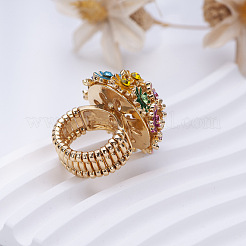 Кольца из цветочного сплава со стразами и эмалью для женщин FS-WG3A5AD-01
