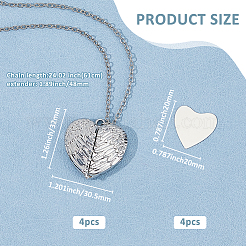 4 шт. ожерелья из сплава и алюминия&nbsp;NJEW-FH0001-16P