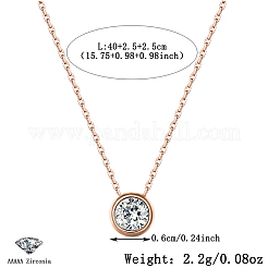 Collana clavicola con zircone rotondo geometrico in argento s925&nbsp;TX6614