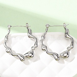 Pendientes de aro de acero inoxidable 304 para mujer&nbsp;SA-CBA7B26-02P