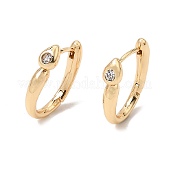 Orecchini a cerchio in ottone con pavé di zirconi chiari&nbsp;KK-CBACA55-02G