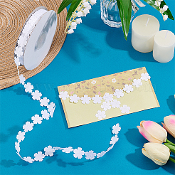 Лента из полиэстера с цветочным кружевом OCOR-WH0105-095