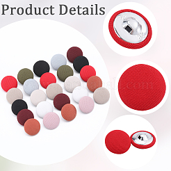 60 шт. 10 стиля тканевых пуговиц с 1 отверстиями DIY-GF0008-51