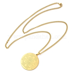 Collane con ciondolo a catena in acciaio inossidabile 304&nbsp;NJEW-H034-01G