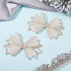 2 шт. украшения для обуви из полиэстера со стразами в виде банта&nbsp;FIND-GO0002-35