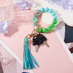 Llaveros de pulsera con cuentas de silicona&nbsp;KEYC-TAC00064