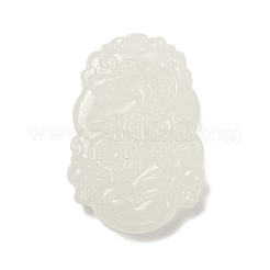 Natürliche weiße Jade geschnitzte Anhänger&nbsp;G-S384-01F