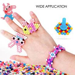 Fai da te 15 colori 3000 pezzi 4mm pva rotondo kit di perline con fusibile ad acqua per bambini&nbsp;DIY-Z007-51
