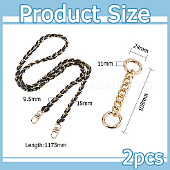 1 шт. черная цепь для кошелька из искусственной кожи&nbsp;FIND-HS0001-91G