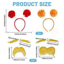 2 шт. резинки для волос из полиэстера 2 цветов AJEW-CA0004-94