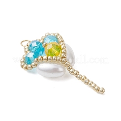 Подвески в виде тюльпанов из стеклянного бисера&nbsp;PALLOY-MZ01214-02